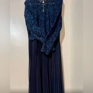 Tahari Arthur S. Levine navy blue gown